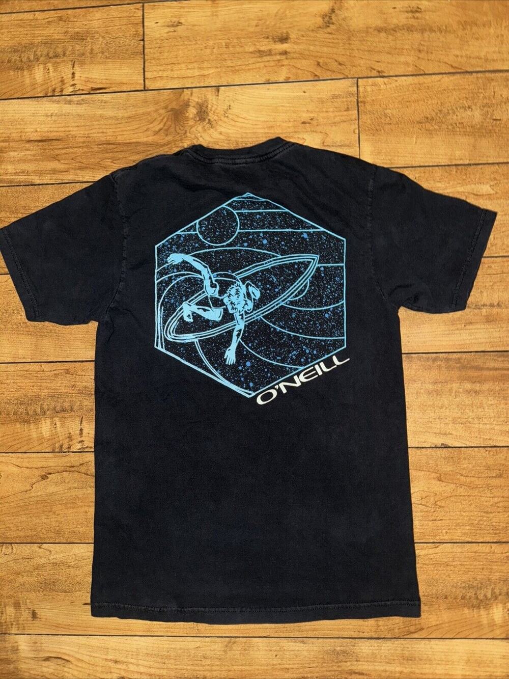 O’Neill Surfing T-Shirt Black Modern Fit Small 16x25